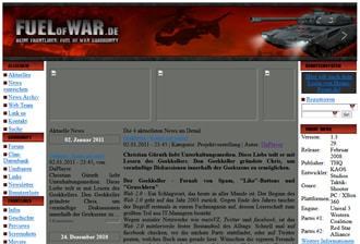 Webseite der Fuel of War Panzer Community www.fuelofwar.de